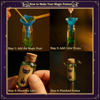 AMIZEY Potion Kits for Kids – 20 Bottles with Magic Growing Crystal, Arts and Crafts for Kids Ages, Halloween & Christmas Decorations Gifts for Girls Ages 6-12 (Magic Growing Crystal)